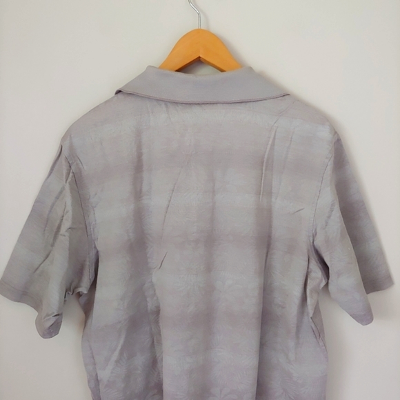 Bugatchi Cotton Jacquard Polo Shirt Grey Short Sleeve Size M - Picture 10 of 15